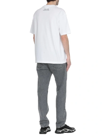 Shop Calvin Klein Cotton T-shirt In White/chrome Ok
