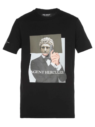 Shop Neil Barrett T-shirt Cotton In Black/print