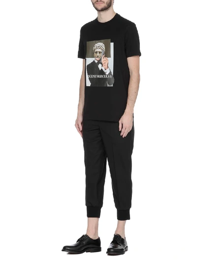 Shop Neil Barrett T-shirt Cotton In Black/print