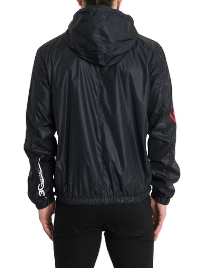 Shop Givenchy Windbreaker With Hood In Nero