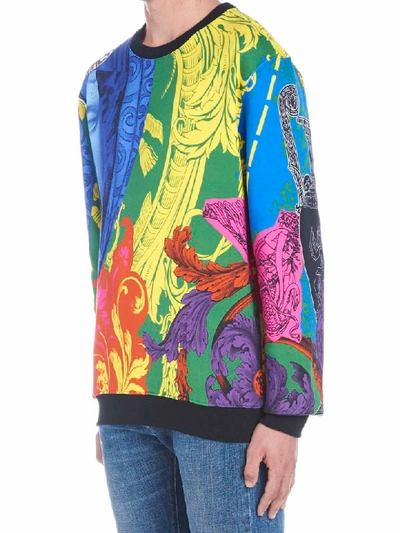 Shop Versace Sweatshirt In Multicolor