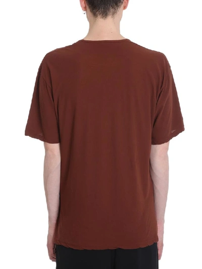 Shop Attachment Bordeaux Cotton T-shirt In Red