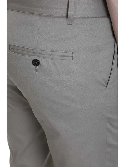 Shop Mauro Grifoni Skinny Cotton Taupe Pants