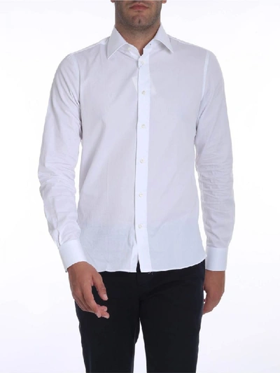 Shop G. Inglese Cotton Shirt In White