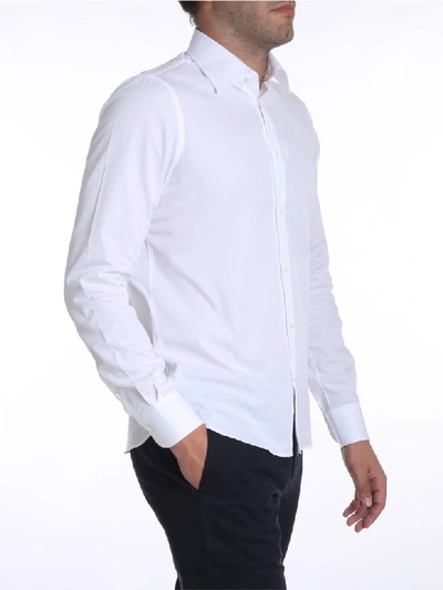 Shop G. Inglese Cotton Shirt In White