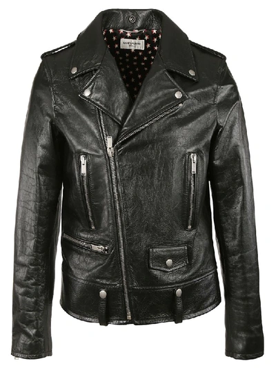 Shop Saint Laurent Classic Biker Jacket In Black