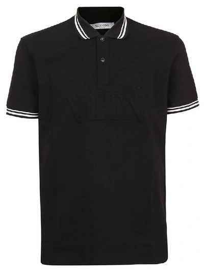 Shop Valentino Logo Polo Shirt In Ono Nero