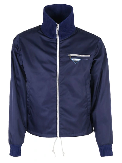 Shop Prada Blouson Jacket In Royal