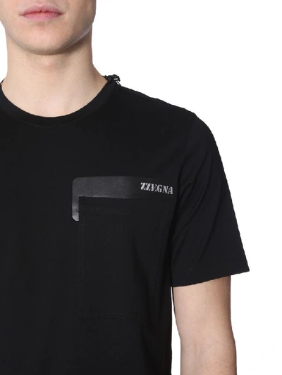 Shop Z Zegna Round Neck T-shirt In Nero