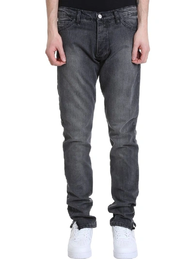 Shop Rhude Dirt Road Grey Denim Jeans