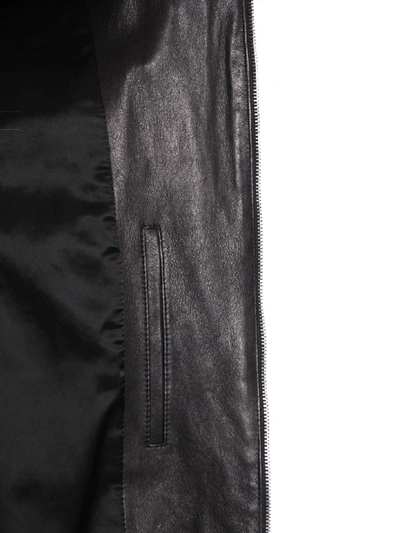 Shop Saint Laurent Leather Jacket In Nero