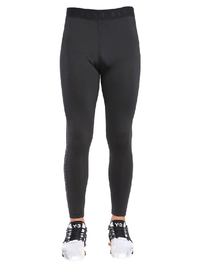 Shop Blackbarrett Leggings With Fitter Faster Stronger Print In Nero