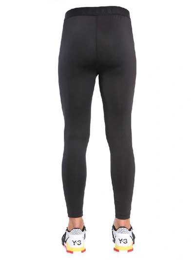 Shop Blackbarrett Leggings With Fitter Faster Stronger Print In Nero