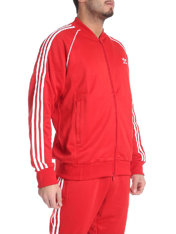 adidas superstar track top red