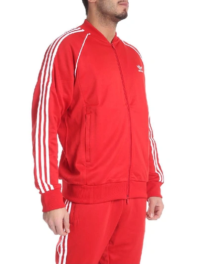 Shop Adidas Originals Sst Track Sweatshirt In Rosso