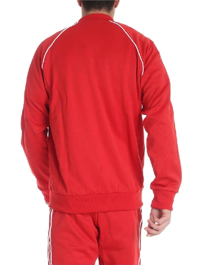 Shop Adidas Originals Sst Track Sweatshirt In Rosso