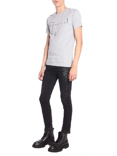 Shop Diesel Black Gold Ty-abstraction T-shirt In Grigio