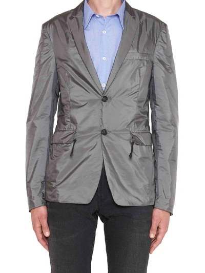 Shop Prada Jacket In Grey