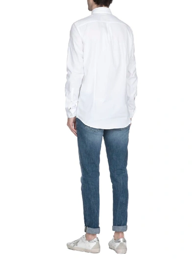 Shop Golden Goose Cotton Shirt In White Patch