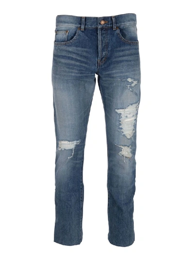 Shop Saint Laurent Jeans In Blue