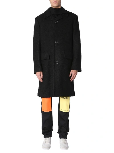 Shop Raf Simons Classic Coat In Nero