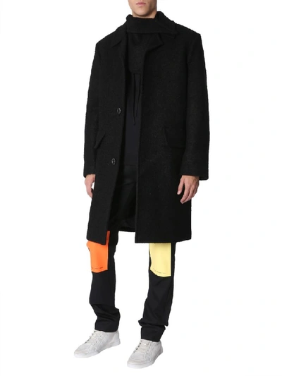 Shop Raf Simons Classic Coat In Nero