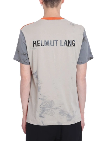 Shop Helmut Lang Beige/orange Cotton T-shirt