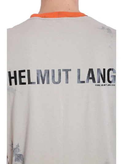 Shop Helmut Lang Beige/orange Cotton T-shirt