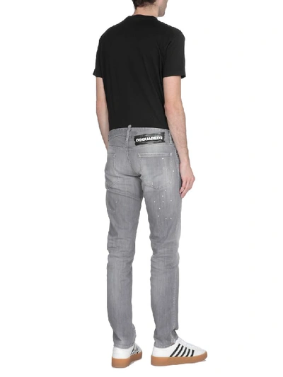 Shop Dsquared2 Slim Jean In Light Grey
