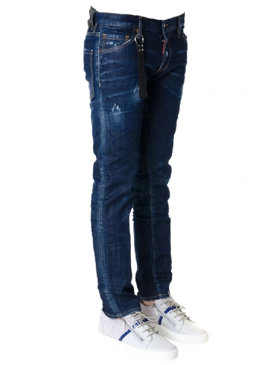 Shop Dsquared2 Blu Cadet Regular Clement Denim Jeans