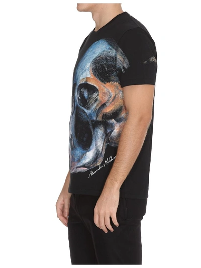 Shop Alexander Mcqueen T-shirt Painted Skull In Basic