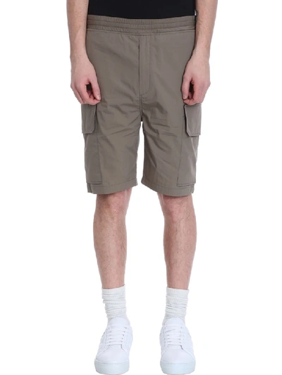 Shop Neil Barrett Khaki Cotton Shorts