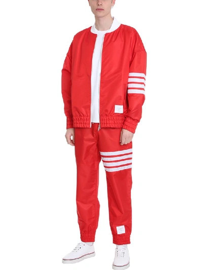 Shop Thom Browne Red Nylon Pants