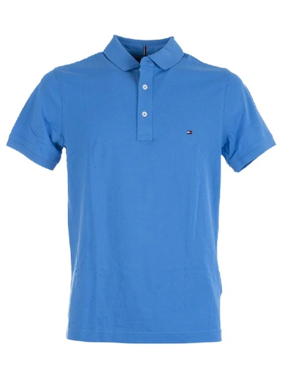 Shop Tommy Hilfiger Slim Fit Polo In Azzurro