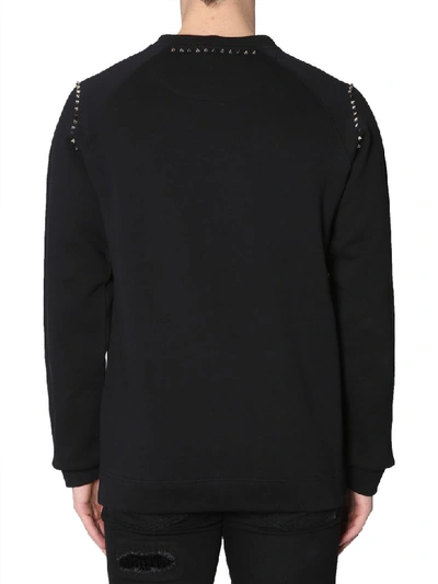 Shop Versace Crew Neck Sweatshirt In Nero