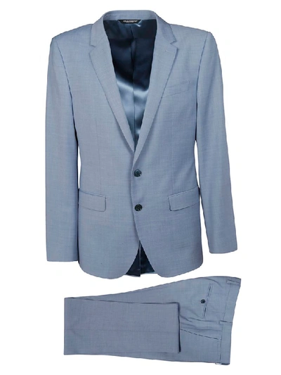 Shop Dolce & Gabbana Classic Suit In Light Blue