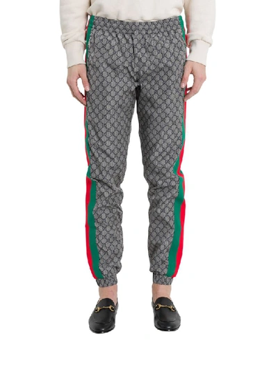 Shop Gucci Oversize Gg Nylon Jogging Pant Grey In Grigio