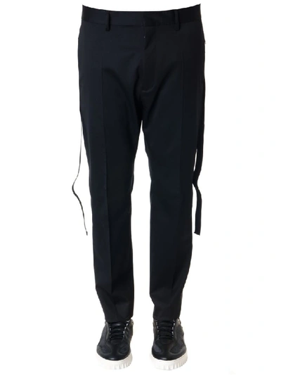 Shop Dsquared2 Black Stretch Wool Trousers