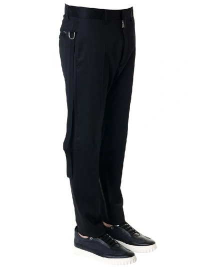 Shop Dsquared2 Black Stretch Wool Trousers