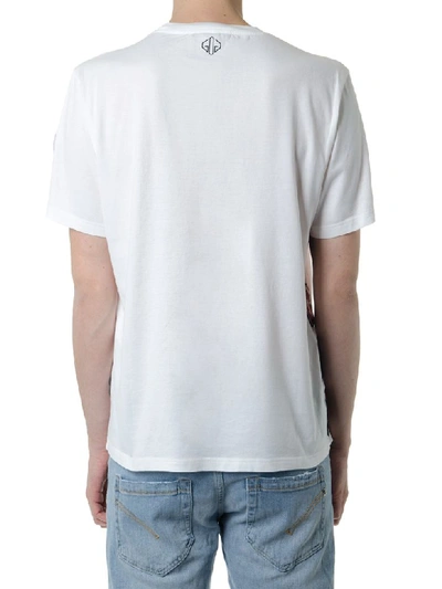 Shop Golden Goose White Logo T Shirt In Cotton In White/multicolor