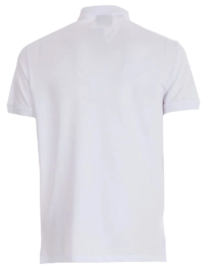 Shop Emporio Armani Classic Polo Shirt In Optical White