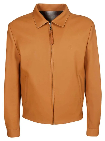Shop Loewe Reversible Zipped Jacket In Brown