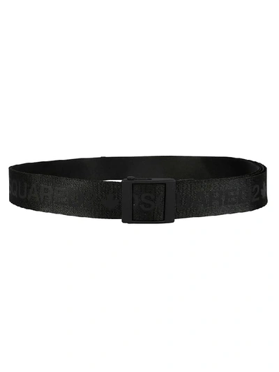 Shop Dsquared2 Logo Strap Belt In Black