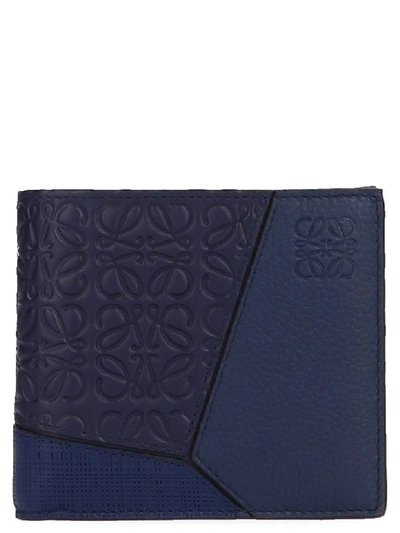 Shop Loewe 'puzzle' Wallet In Blue