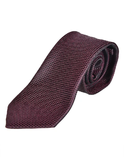 Shop Tom Ford Patterned Tie In Red/black