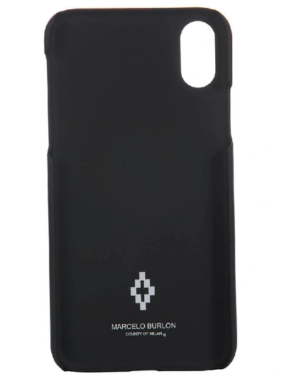 Shop Marcelo Burlon County Of Milan Heart Wings Iphone X Case In Black/white