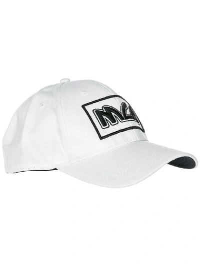 Shop Mcq By Alexander Mcqueen Adjustable Cotton Hat Baseball Cap Metal Logo In White
