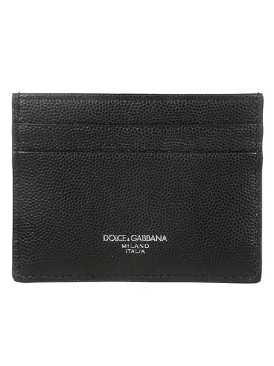 Shop Dolce & Gabbana Logo Print Card Holder In Black