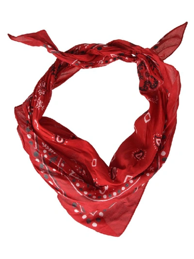 Shop Dsquared2 Printed Scarf In Red