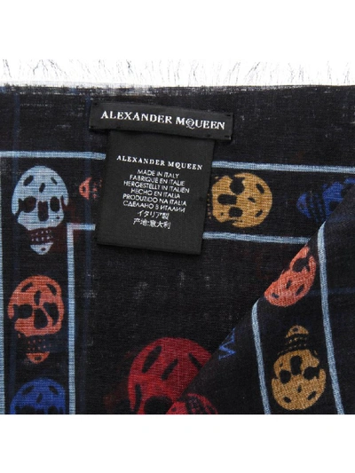 Shop Alexander Mcqueen Mended Skull Modal Scarf In Multicolor